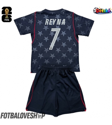 Spojené státy Giovanni Reyna #7 Dětské Venkovní Dres MS 2026 Krátký Rukáv (+ trenýrky)